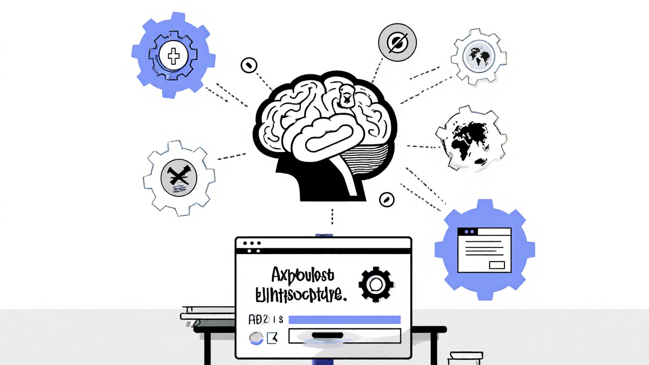 Intelligenza artificiale che suggerisce eccezioni di spesa con icone fluttuanti su una dashboard.
