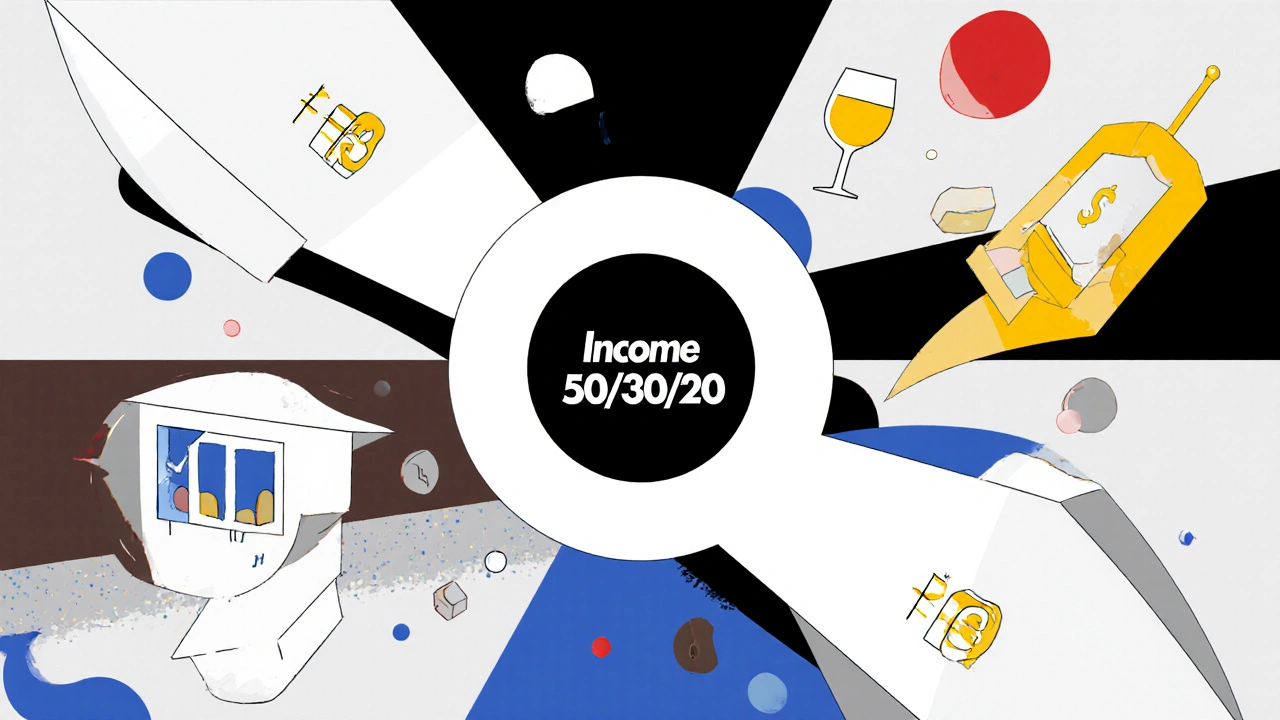 Sistema di budget dinamico che si adatta a spese impreviste e reddito variabile, con raggi geometrici che si modificano in tempo reale.