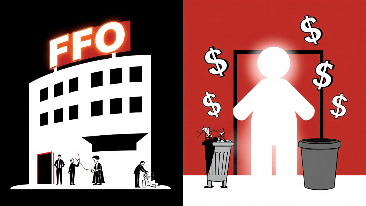 Scena divisa: FFO attivo vs reddito netto che svanisce.